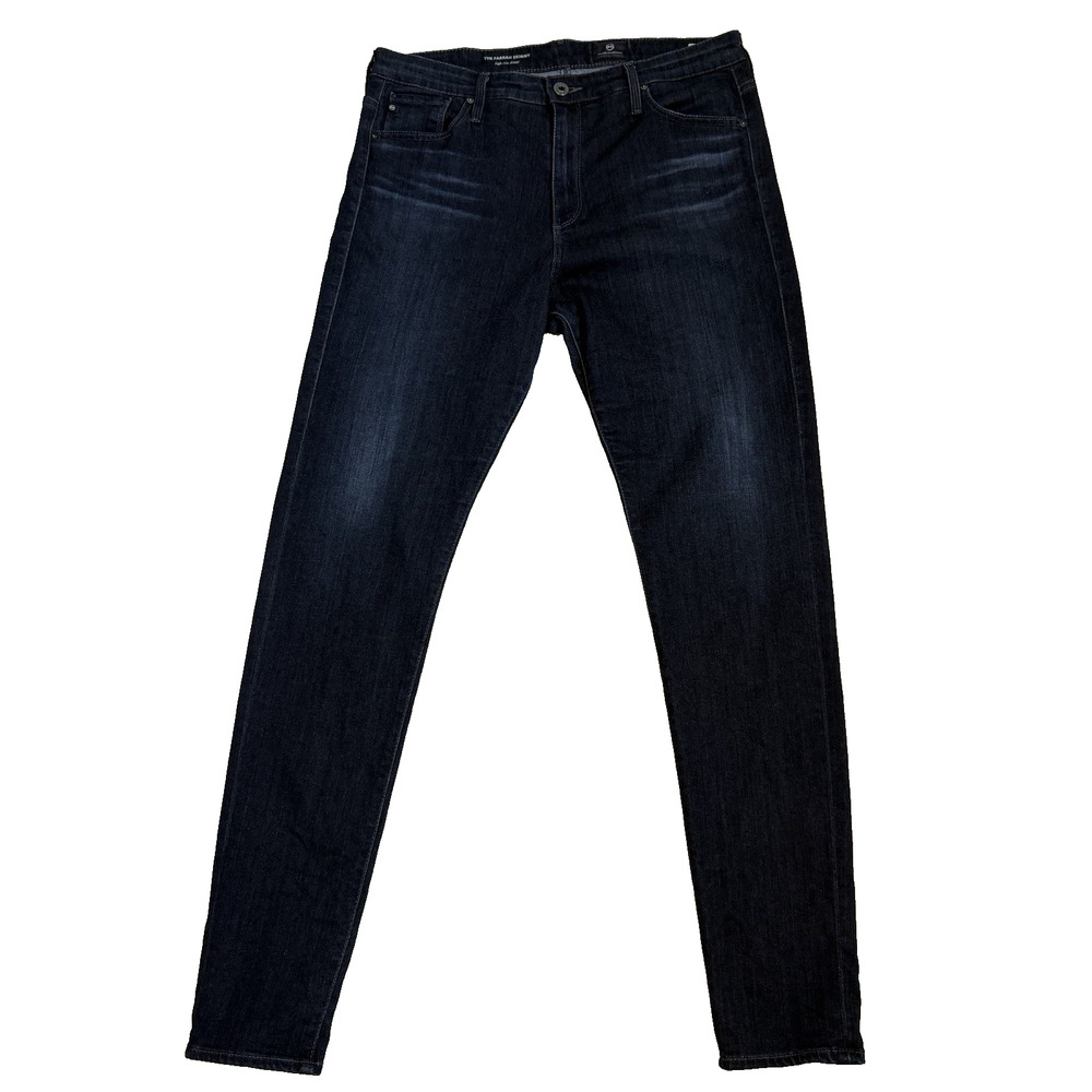 AG Women’s Farrah Skinny High Rise Jeans Size 31R Blue Dark Wash
